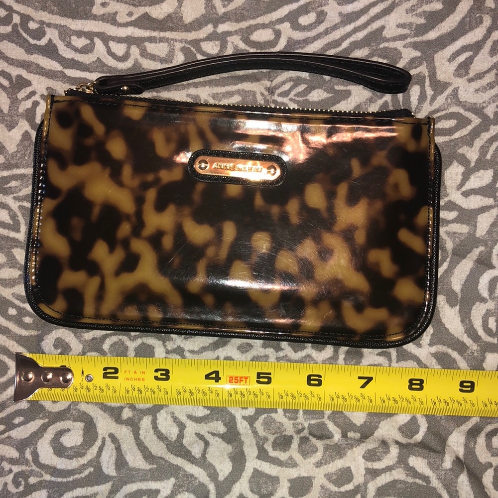 Anne Klein leopard wristlet.